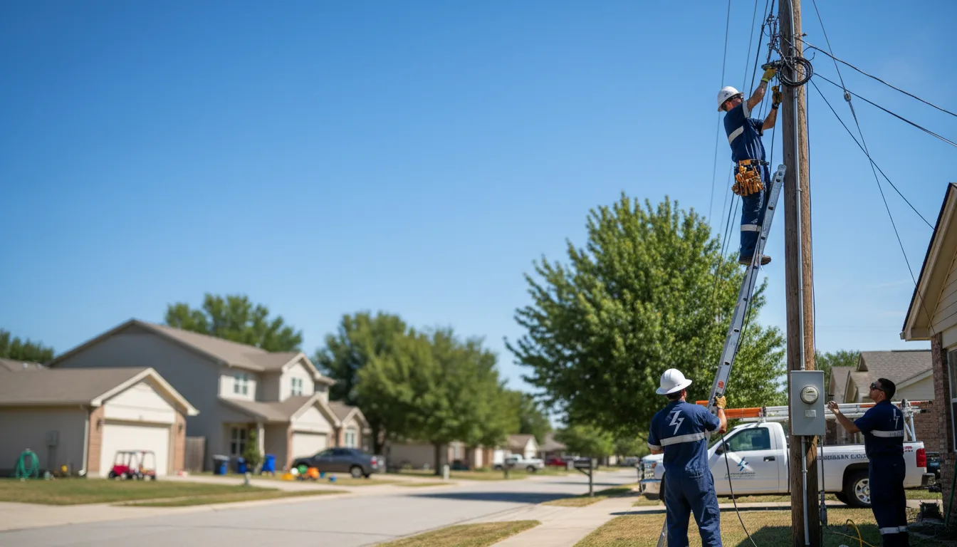 Residential electrician providing installation services in Sharpsburg, GA